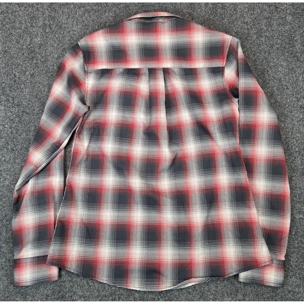 Dixxon Equalizer Flannel Shirt Womens Medium Red / Gray Plaid - Picture 8 of 9